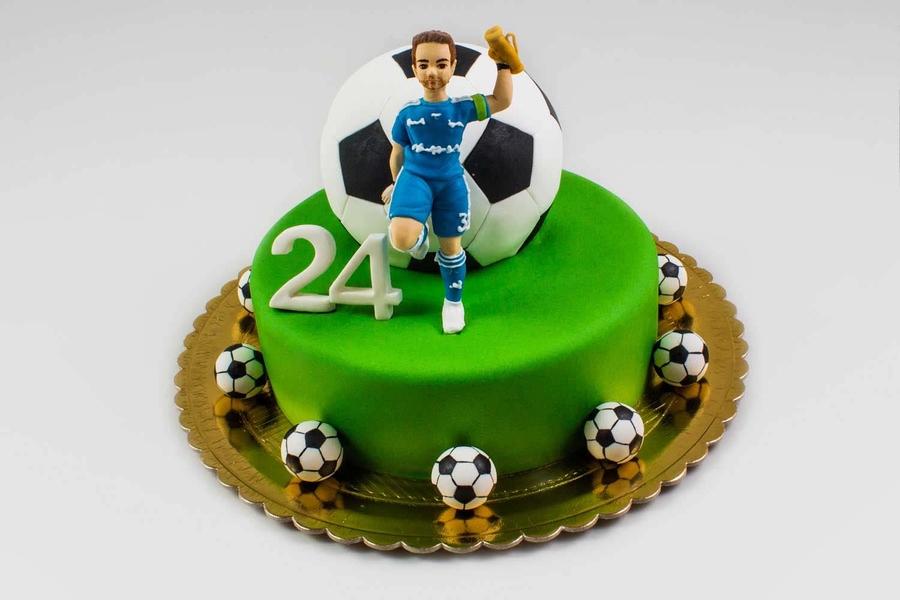 Tort Zi de Naștere Fotbalist Minge Dulcinella Torturi La Comandă